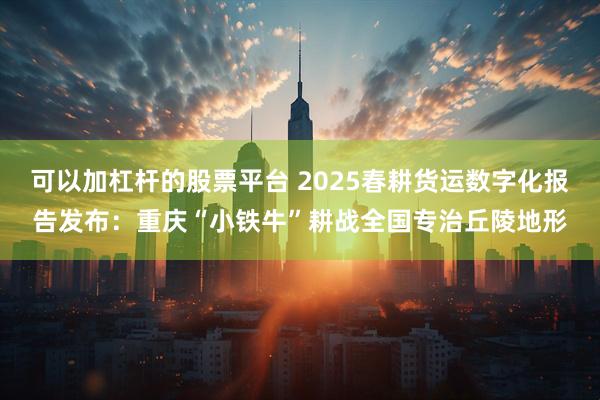 可以加杠杆的股票平台 2025春耕货运数字化报告发布：重庆“小铁牛”耕战全国专治丘陵地形