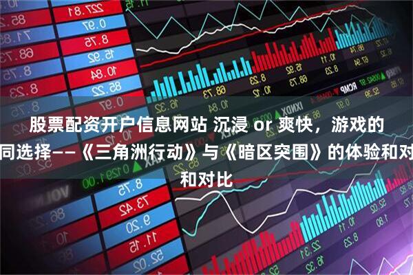 股票配资开户信息网站 沉浸 or 爽快，游戏的不同选择——《三角洲行动》与《暗区突围》的体验和对比